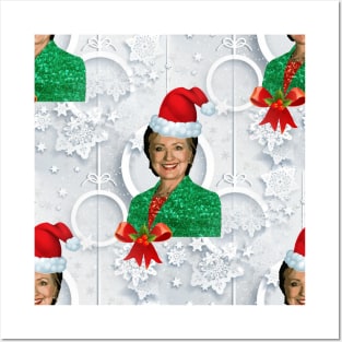 christmas  Hillary clinton Posters and Art